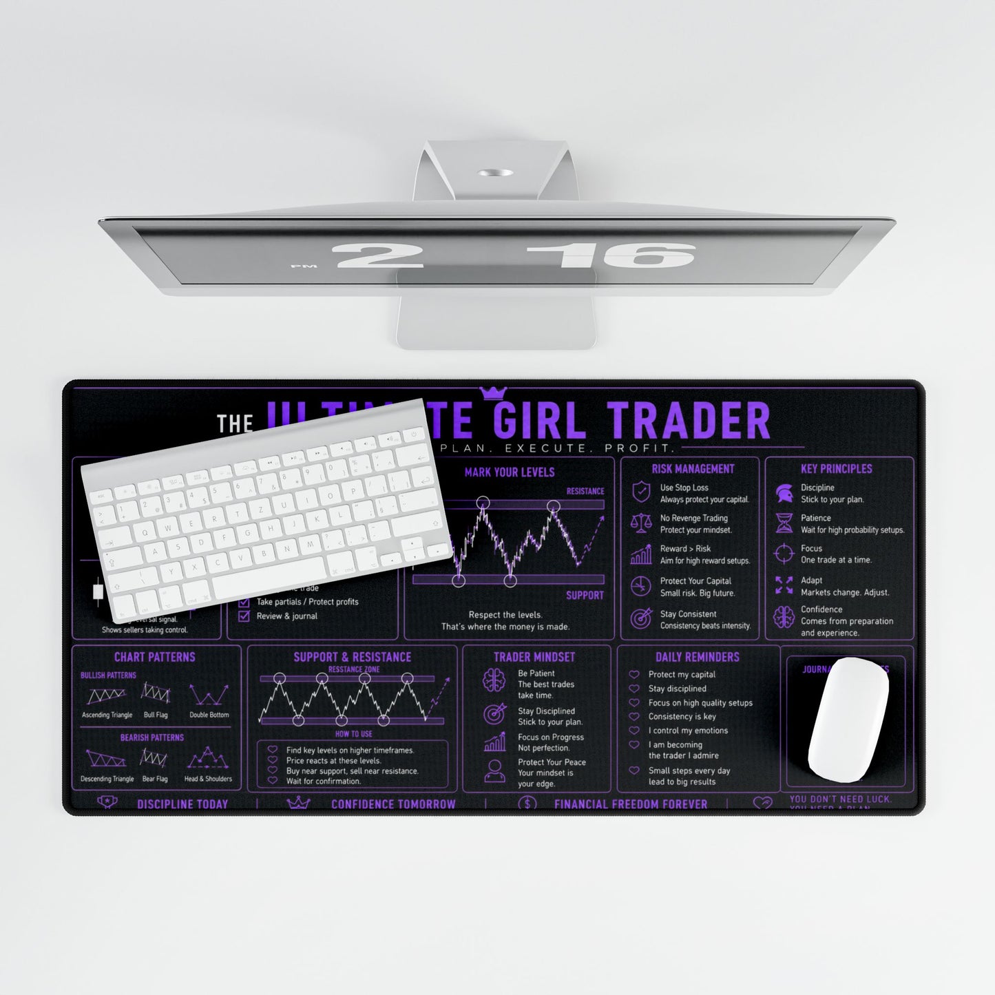 Ultimate Trader XL Desk Mat - Purple