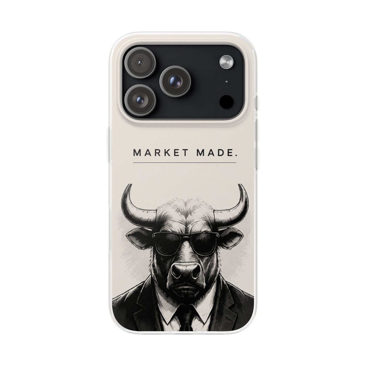 Market Made Bull Phone Case - Off White