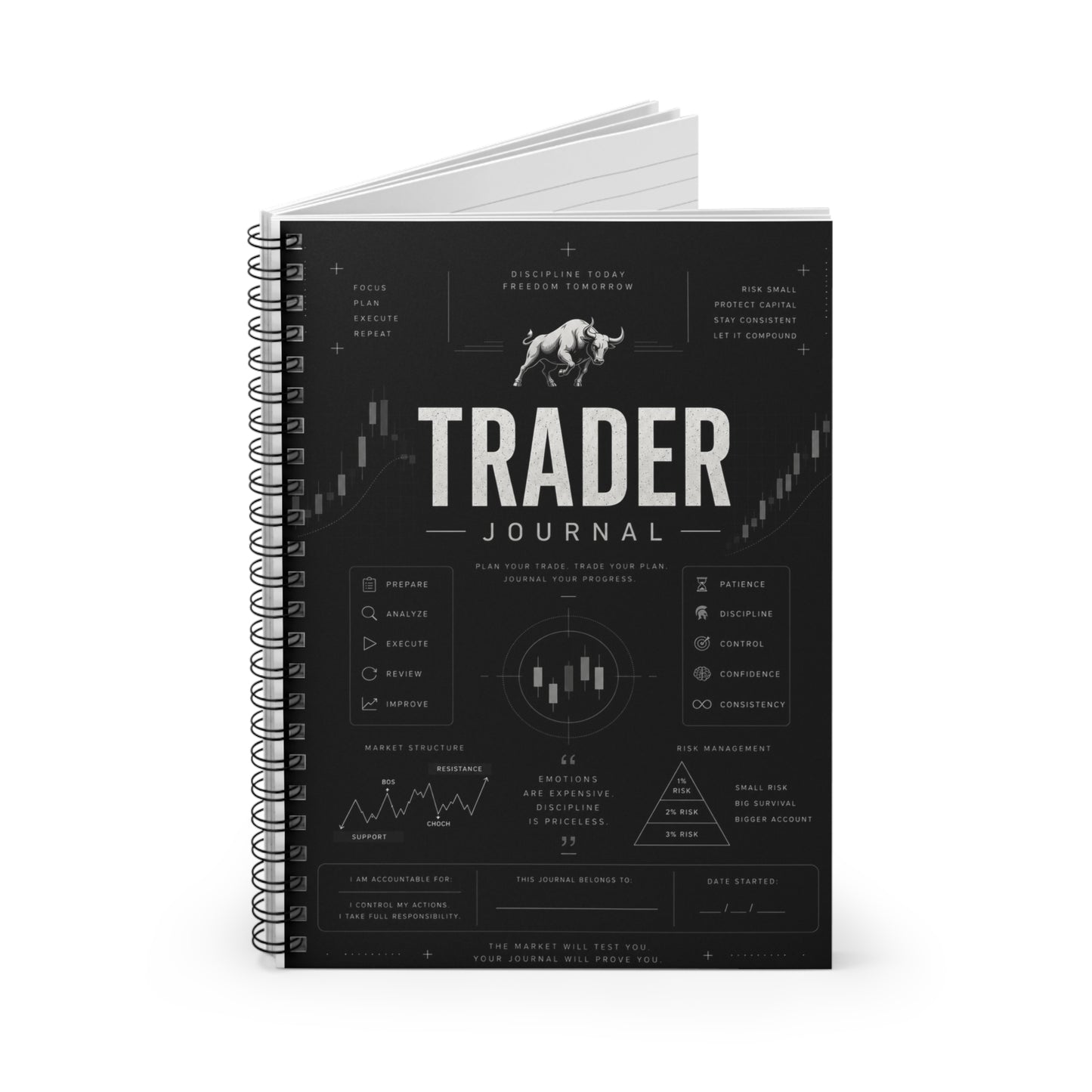 Market Made Trader Journal - Grey
