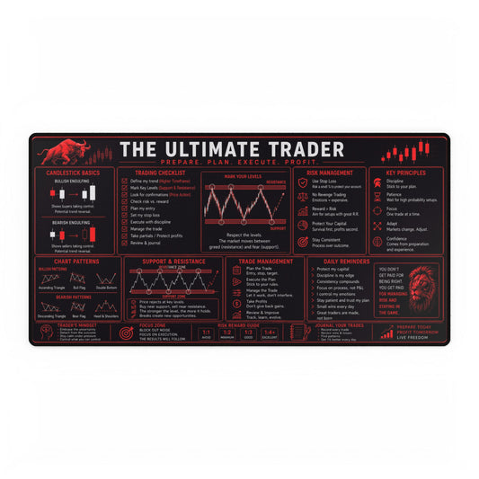 Ultimate Trader XL Desk Mat - Red