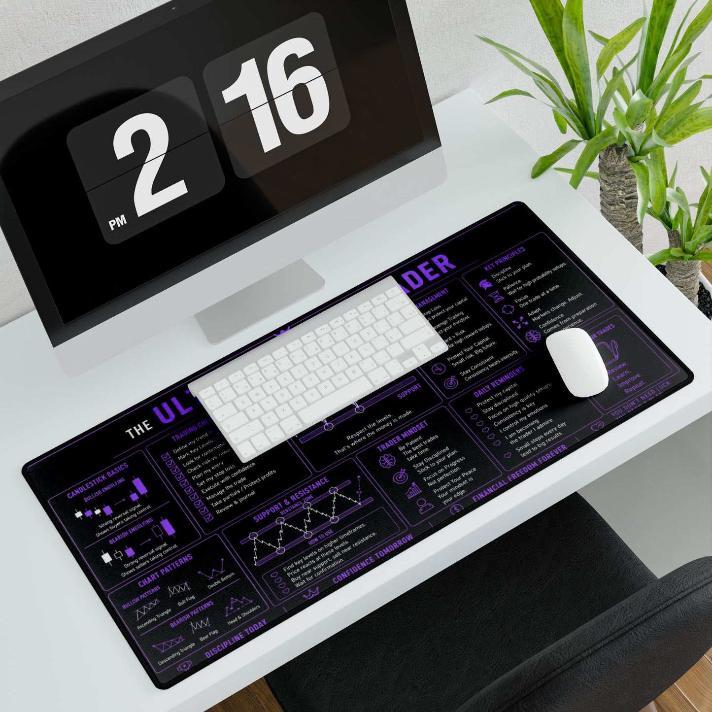 Ultimate Trader XL Desk Mat - Purple