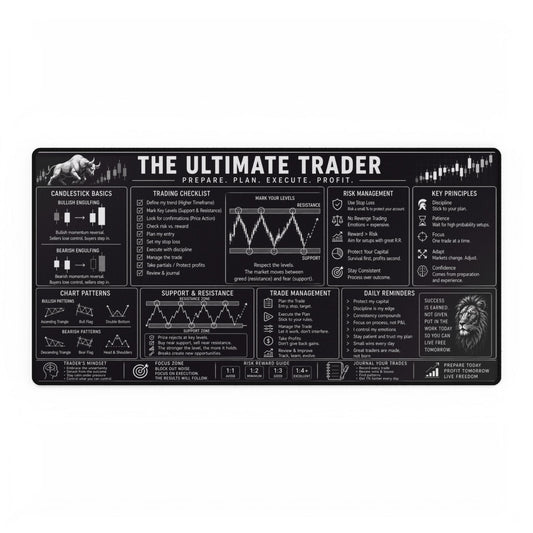 Ultimate Trader XL Desk Mat - Grey